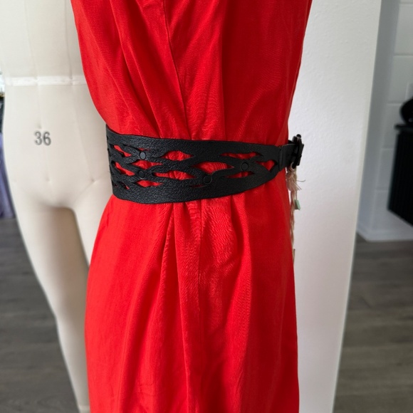 NWT Diesel‎ Black Leather Cut Out Belt Size 70, 25.5\' - 27.5\